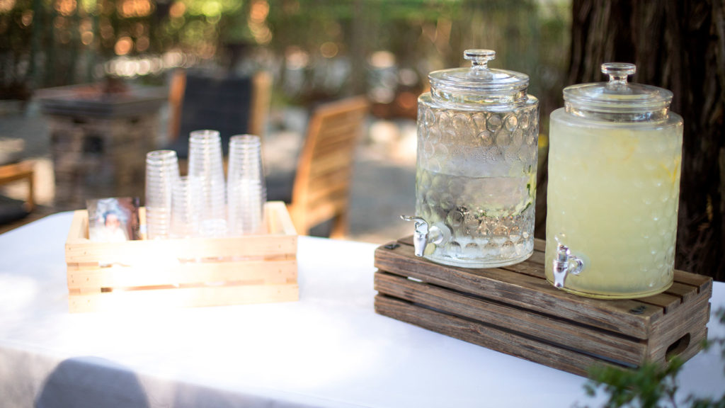 lemonade and water stations - article Food stations your guests will love!