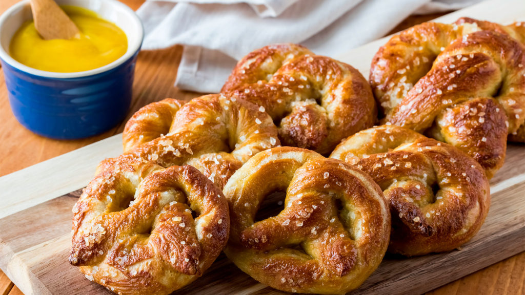pretzels and mustard - Food stations your guests will love!